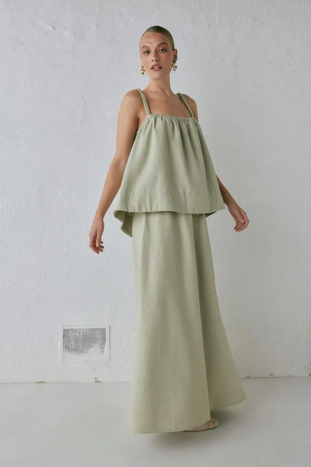 VRG GRL Etta Maxi Skirt Sage Women Skirts VRG GRL Etta Maxi Skirt Sage Women Skirts