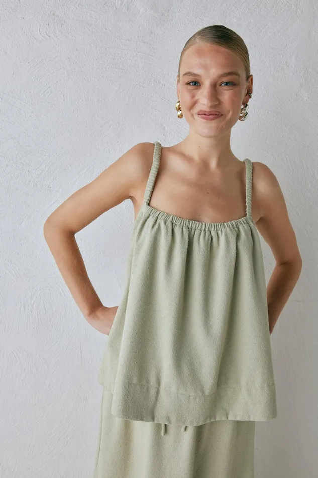 VRG GRL Etta Top Sage Women Sleeveless