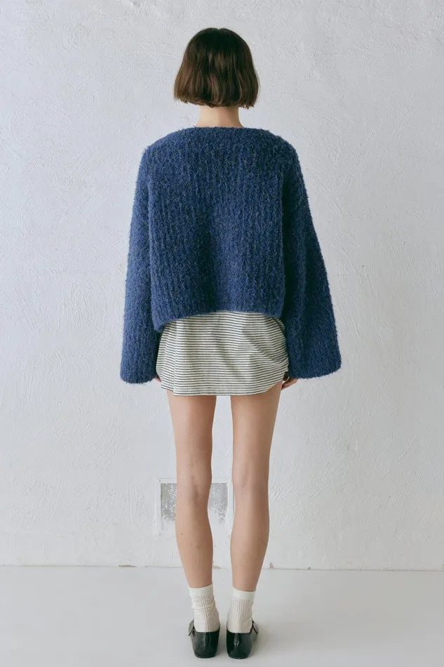 VRG GRL Lacy Knit Cardigan Marle Women JumpersSweaters