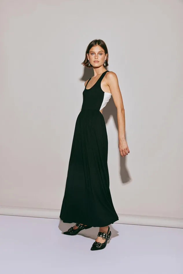 VRG GRL Lena Maxi Dress Black Women MidiMaxi Dresses