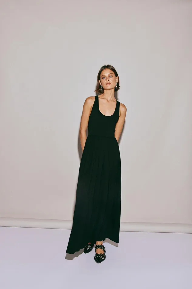 VRG GRL Lena Maxi Dress Black Women MidiMaxi Dresses