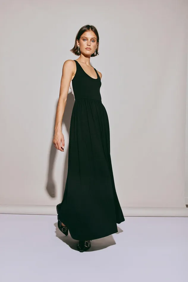 VRG GRL Lena Maxi Dress Black Women MidiMaxi Dresses