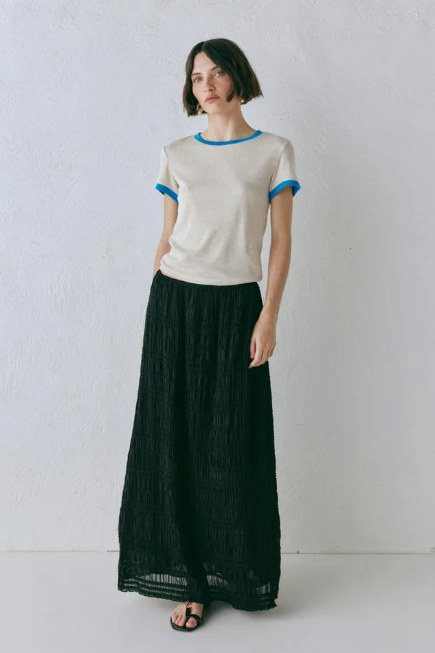 VRG GRL Mia Midi Skirt Black Women Skirts