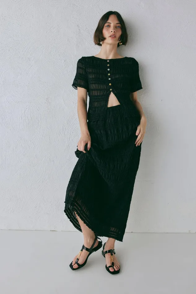 VRG GRL Mia Midi Skirt Black Women Skirts VRG GRL Mia Midi Skirt Black Women Skirts