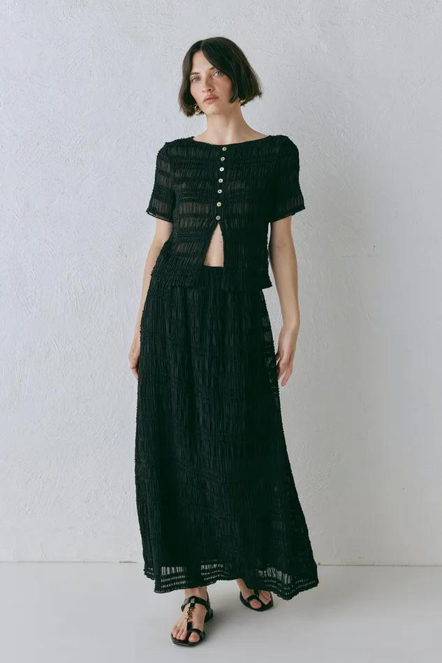 VRG GRL Mia Midi Skirt Black Women Skirts VRG GRL Mia Midi Skirt Black Women Skirts