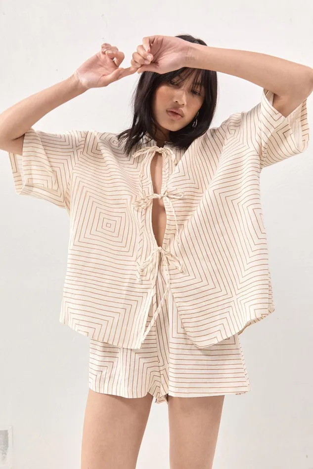 VRG GRL Naomi Linen Smock Top Juno Women Sets