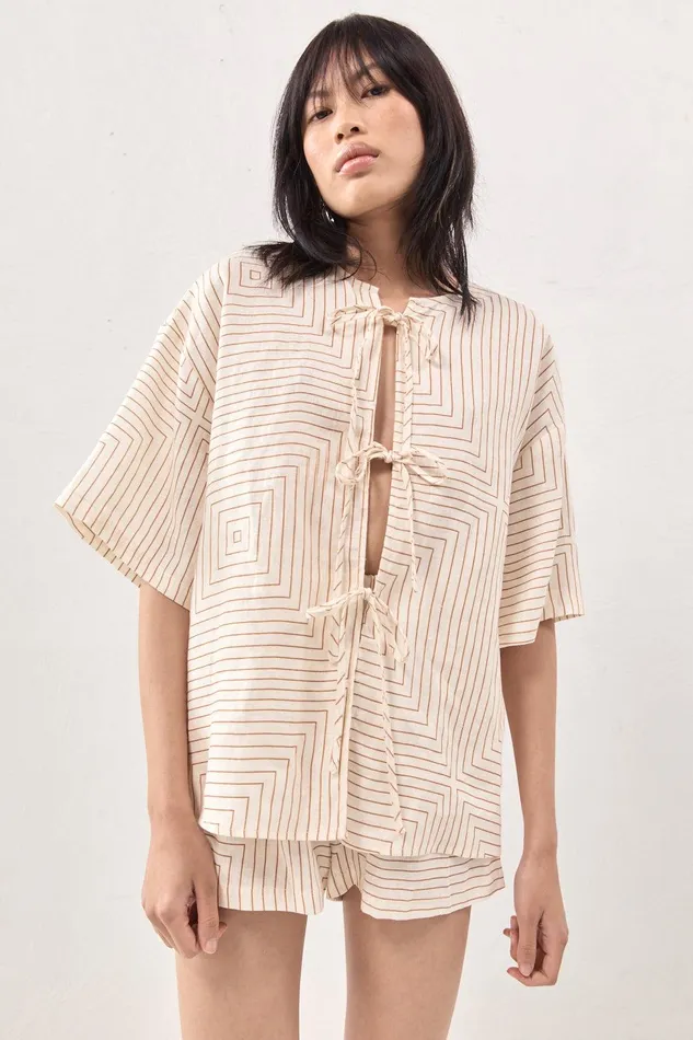 VRG GRL Naomi Linen Smock Top Juno Women Sets VRG GRL Naomi Linen Smock Top Juno Women Sets