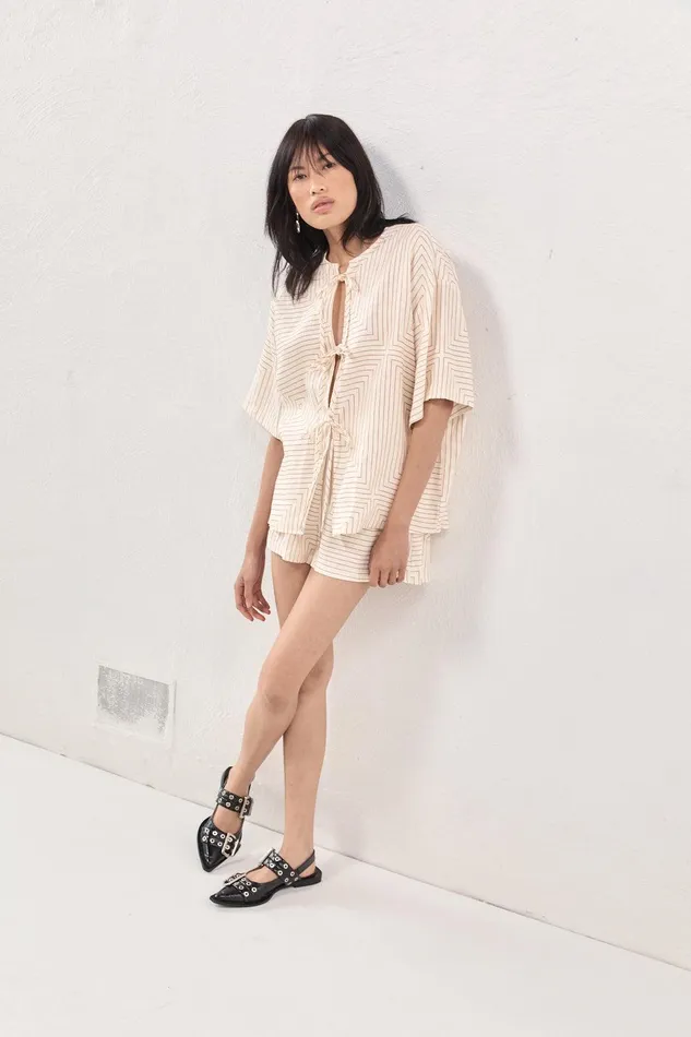 VRG GRL Naomi Linen Smock Top Juno Women Sets VRG GRL Naomi Linen Smock Top Juno Women Sets