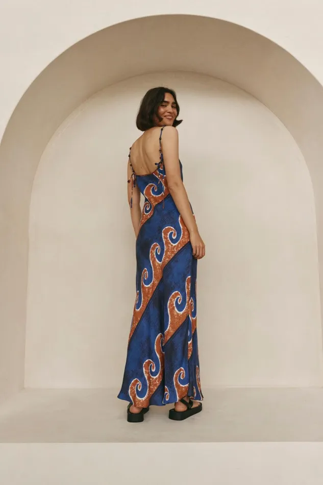 VRG GRL Night Veils Bias Cut Maxi Dress Neptune Women MidiMaxi Dresses