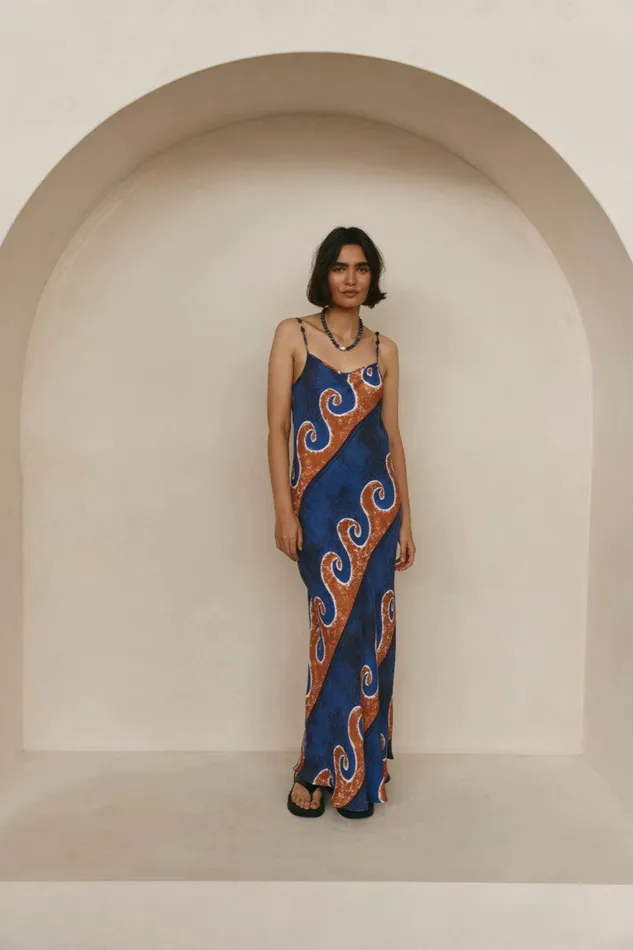 VRG GRL Night Veils Bias Cut Maxi Dress Neptune Women MidiMaxi Dresses VRG GRL Night Veils Bias Cut Maxi Dress Neptune Women MidiMaxi Dresses