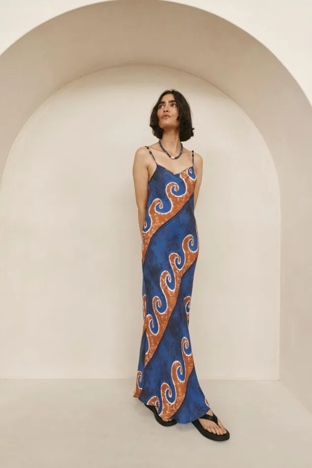 VRG GRL Night Veils Bias Cut Maxi Dress Neptune Women MidiMaxi Dresses VRG GRL Night Veils Bias Cut Maxi Dress Neptune Women MidiMaxi Dresses