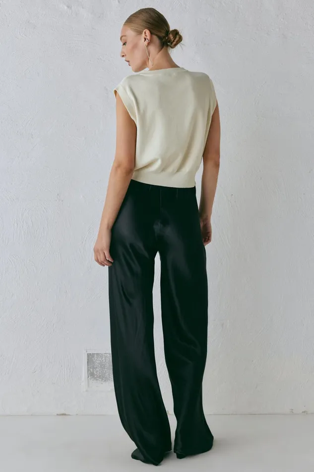 VRG GRL Rae Satin Pants Black Women Sets VRG GRL Rae Satin Pants Black Women Sets