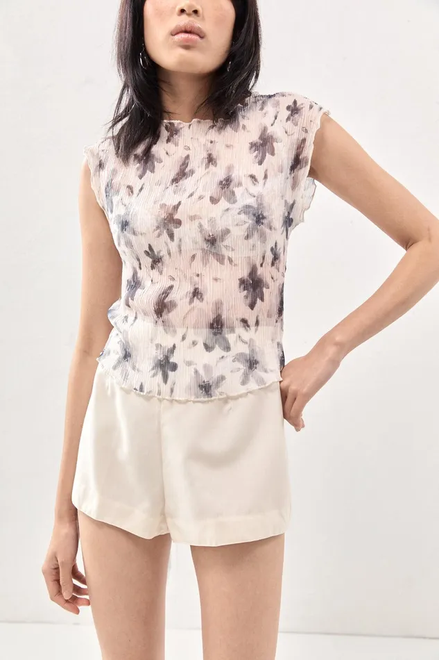 VRG GRL Retrofuture Top Charcoal Women Short Sleeve
