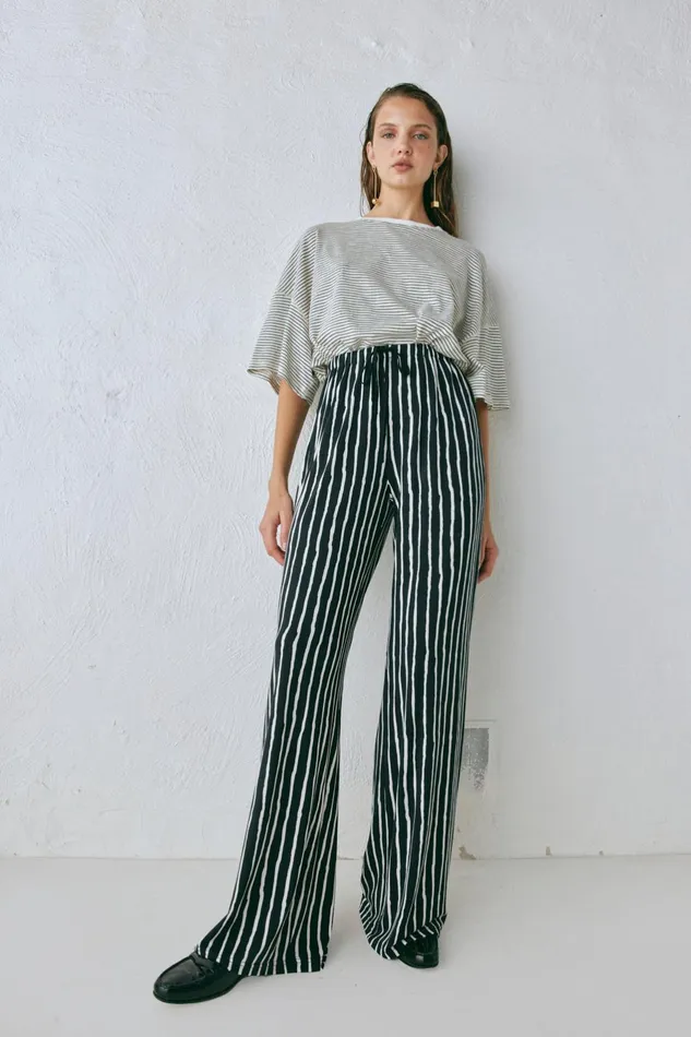 VRG GRL Rieti Pants Black Stripe Women Pants