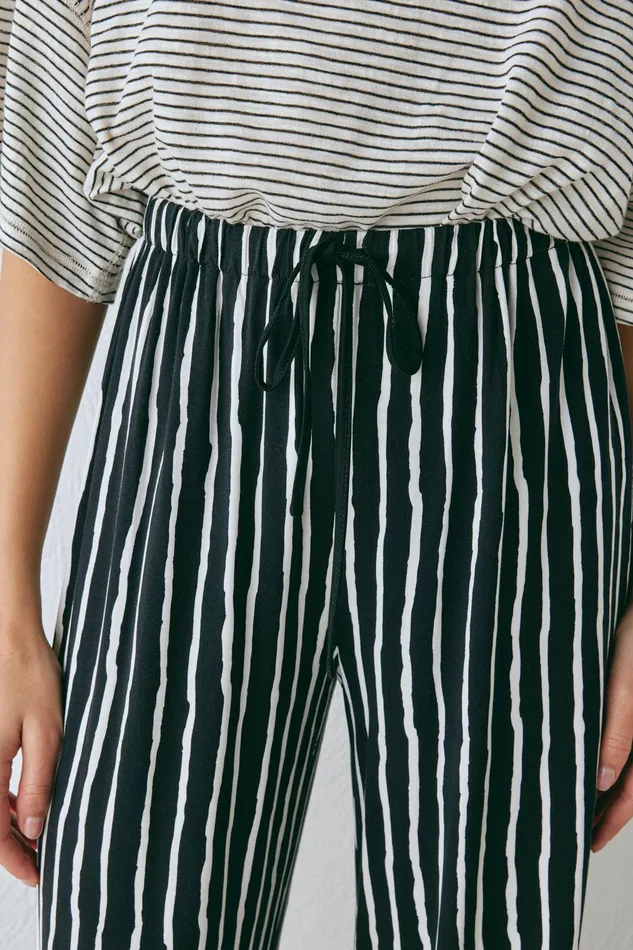 VRG GRL Rieti Pants Black Stripe Women Pants VRG GRL Rieti Pants Black Stripe Women Pants