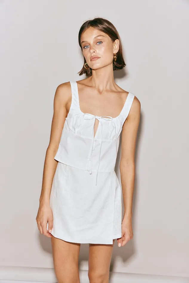 VRG GRL Romee Top White Women Sleeveless