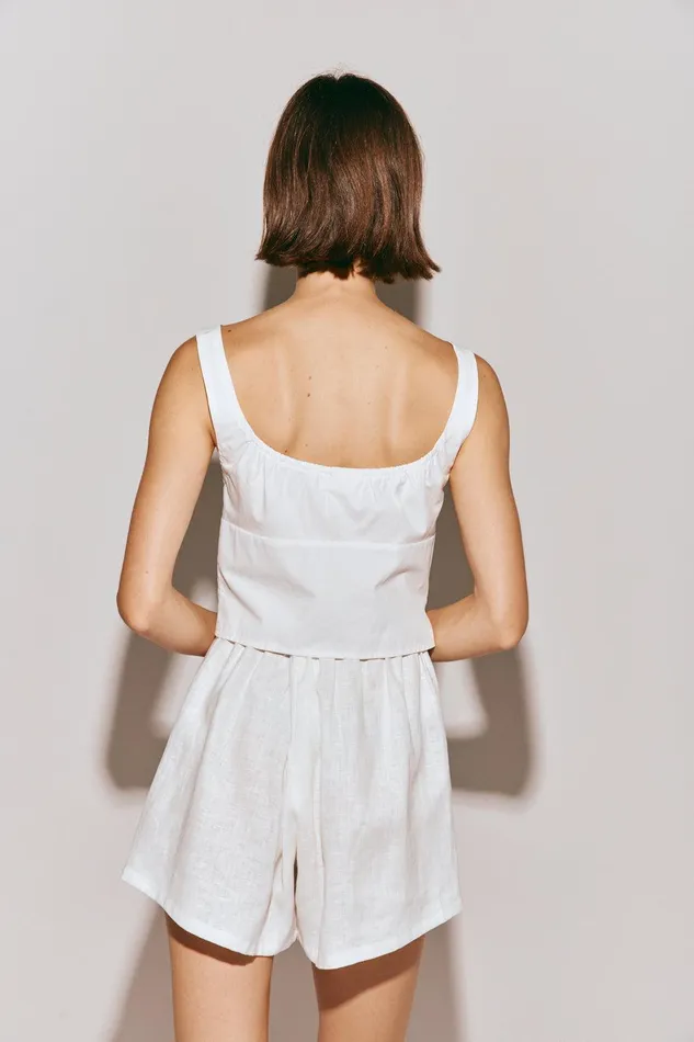 VRG GRL Romee Top White Women Sleeveless