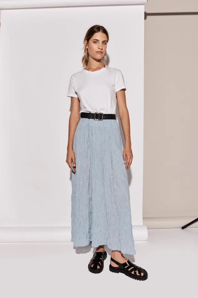 VRG GRL Solara Midi Skirt Sky Women Skirts