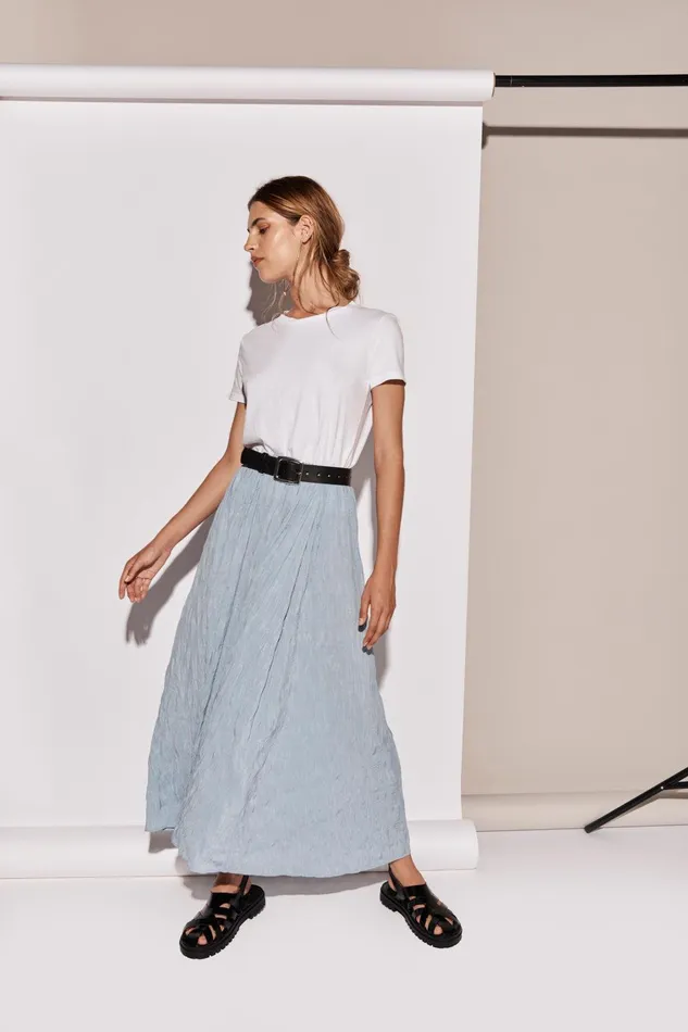 VRG GRL Solara Midi Skirt Sky Women Skirts VRG GRL Solara Midi Skirt Sky Women Skirts