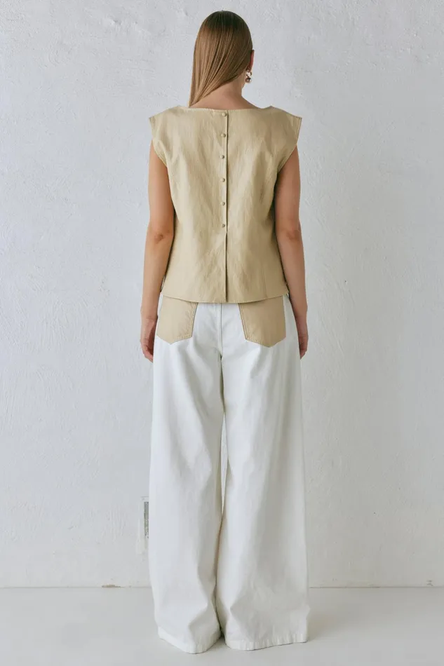 VRG GRL Sutton Vest Butter Women Vests VRG GRL Sutton Vest Butter Women Vests