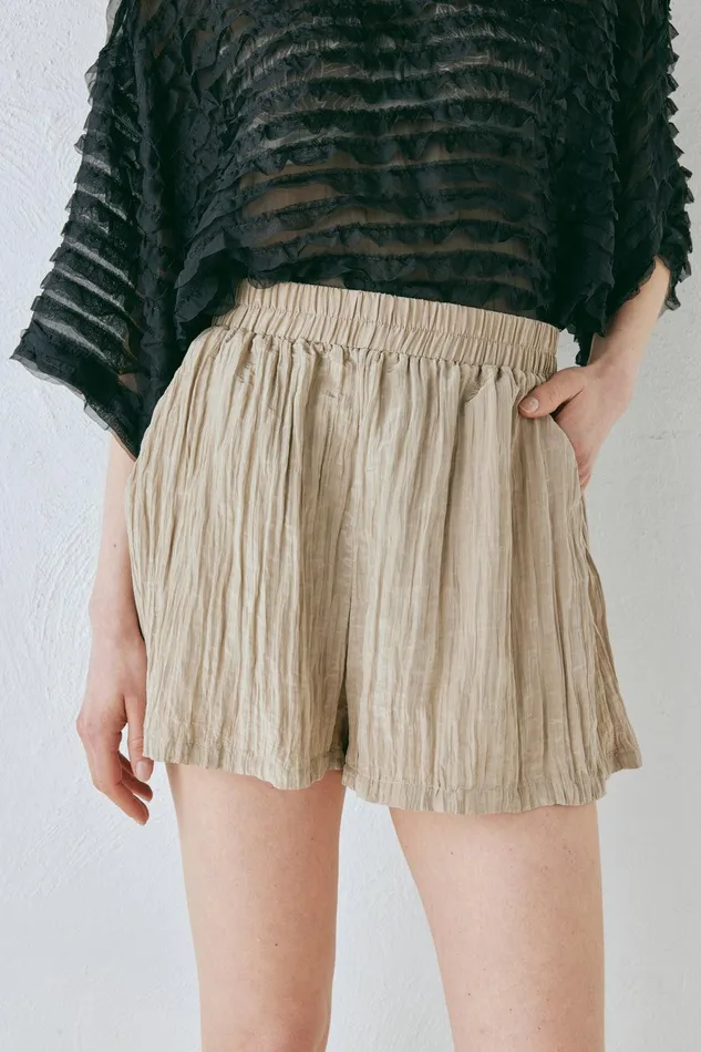 VRG GRL The Sea and I Shorts Taupe Women Sets