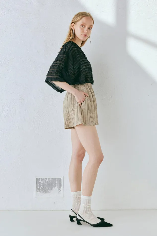 VRG GRL The Sea and I Shorts Taupe Women Sets