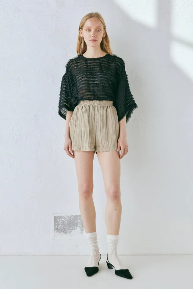VRG GRL The Sea and I Shorts Taupe Women Sets