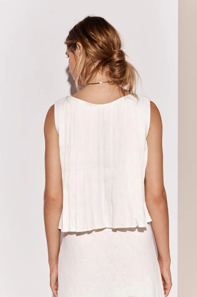 VRG GRL Valeria Linen Top White Women Sets VRG GRL Valeria Linen Top White Women Sets
