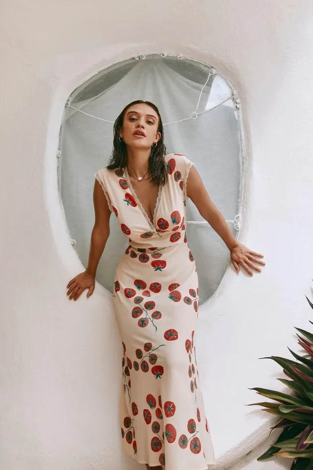 VRG GRL Vintage Lover Bias Cut Maxi Dress Roma Women MidiMaxi Dresses VRG GRL Vintage Lover Bias Cut Maxi Dress Roma Women MidiMaxi Dresses