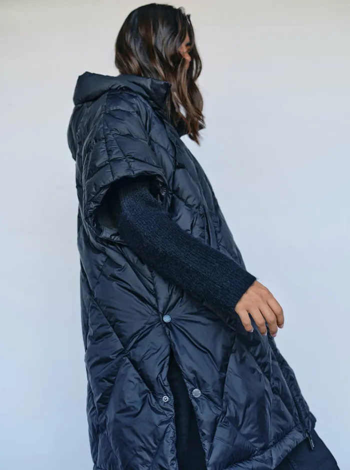 Waistcoats Women MOS MOSH MMFaisa Down Poncho Black