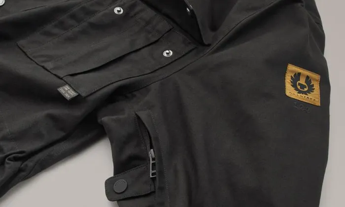 Waxed Jackets Men Belstaff Centenary Campaign Motorcycle Coat Black