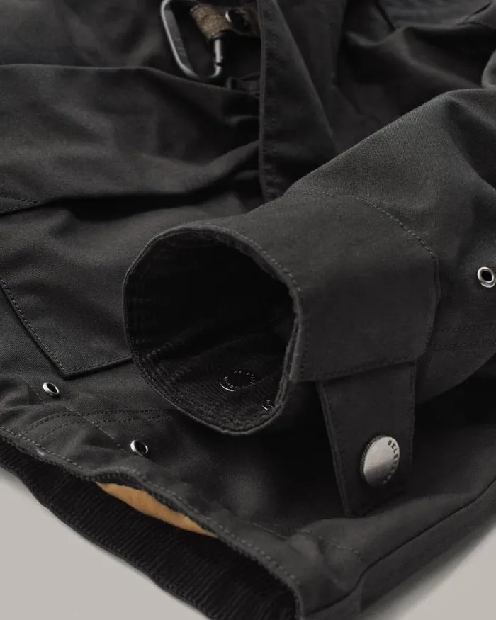 Waxed Jackets Men Belstaff Centenary Campaign Motorcycle Coat Black