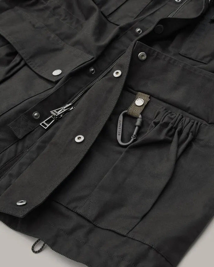 Waxed Jackets Men Belstaff Centenary Campaign Motorcycle Coat Black