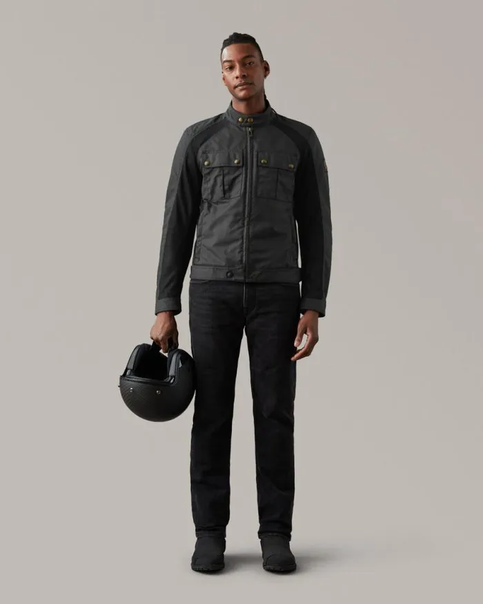 Waxed Jackets Men Belstaff Temple Motorcycle Jacket Black Waxed Jackets Men Belstaff Temple Motorcycle Jacket Black
