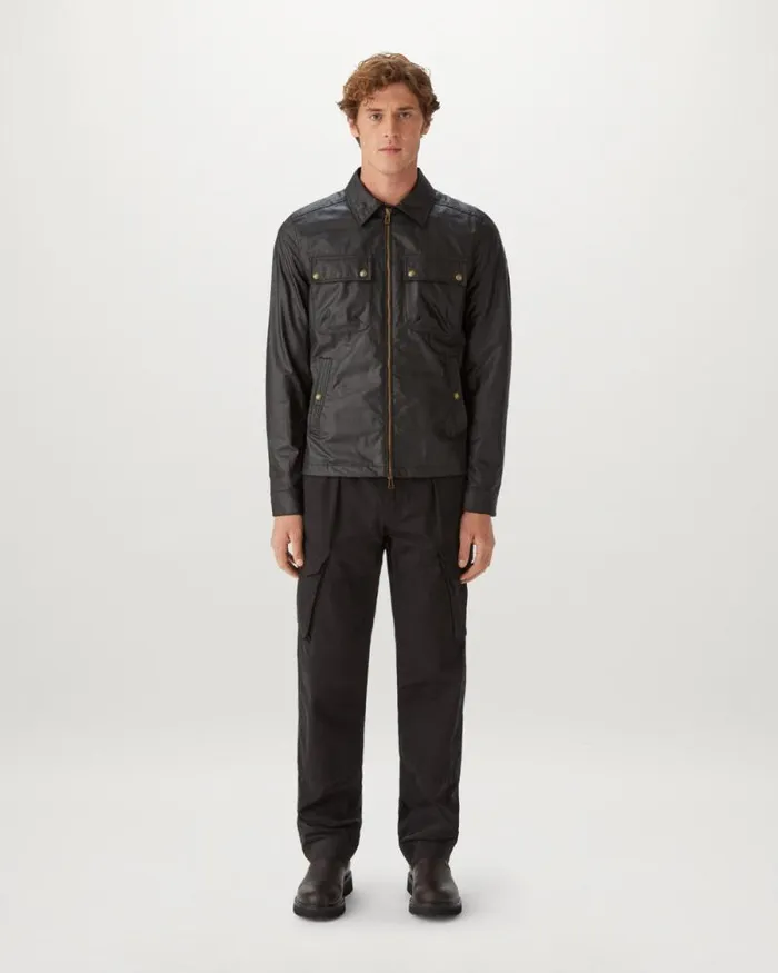 Waxed Jackets Men Belstaff Tour Overshirt Black