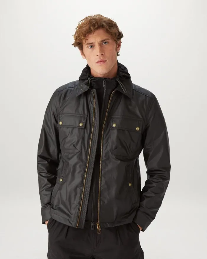 Waxed Jackets Men Belstaff Tour Overshirt Black