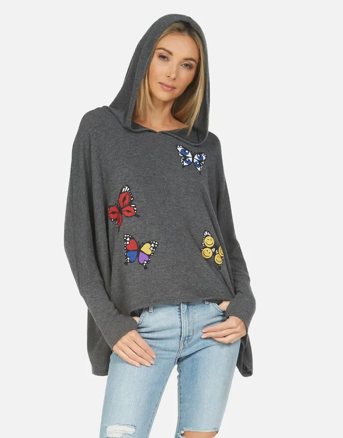 Wilma Butterfly Heather Black Women039s Lauren Moshi Hoodies