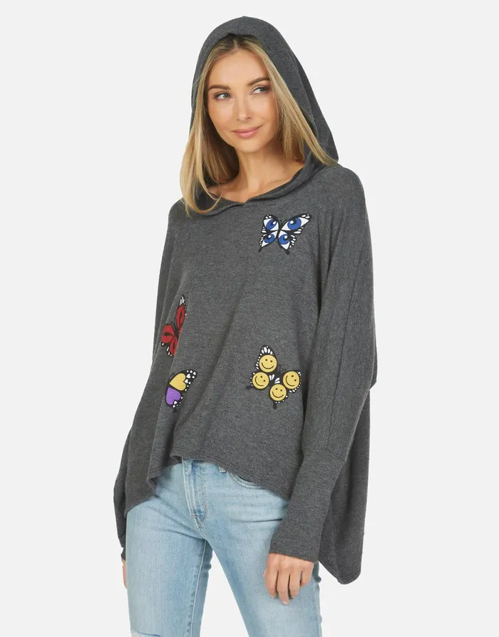 Wilma Butterfly Heather Black Women039s Lauren Moshi Hoodies