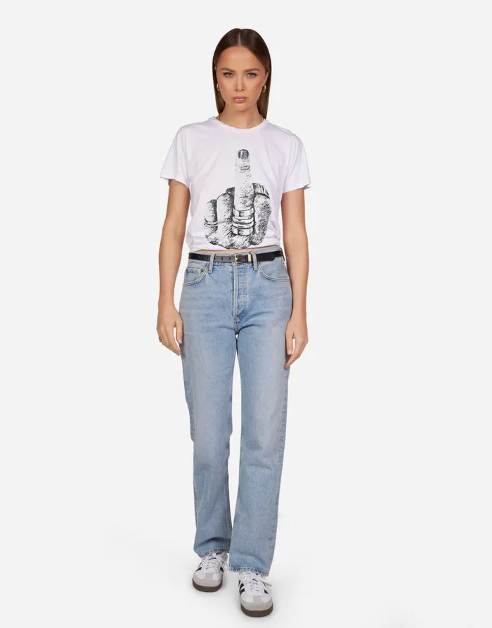 Wolf Fxck You White Women039s Lauren Moshi Short Sleeve