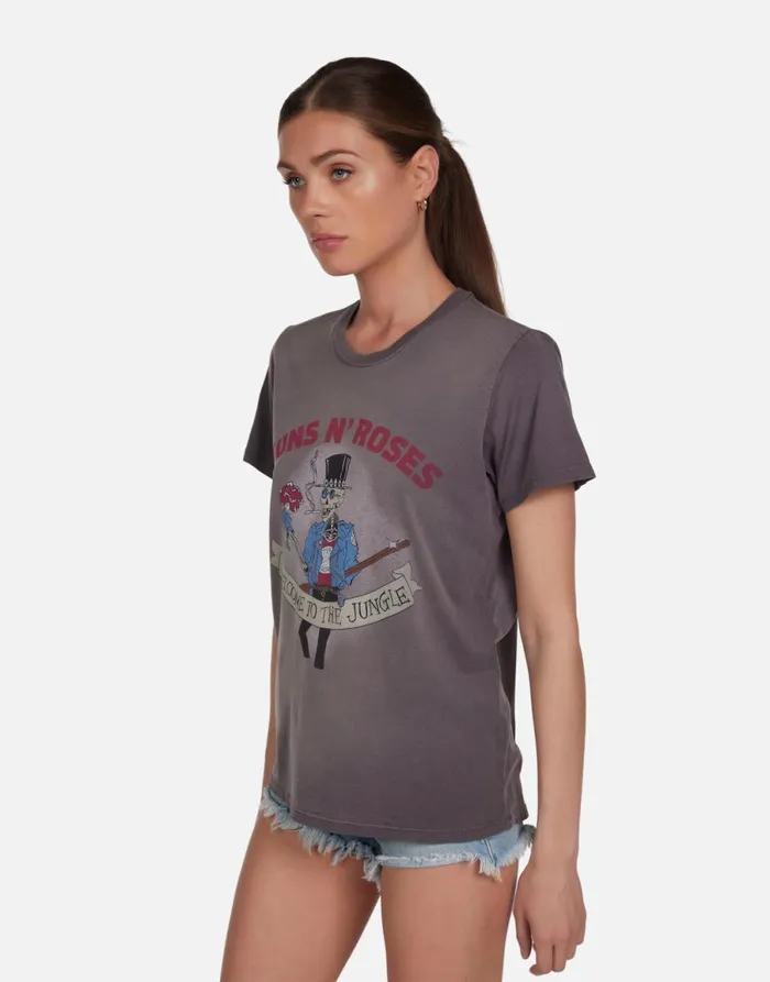 Wolf Guns N039 Roses Welcome To The Jungle Vintage Smoke Women039s Lauren Moshi Short Sleeve
