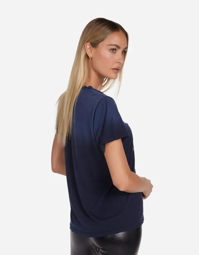 Wolf Neon Poison Skull Navy Ombre Women039s Lauren Moshi Short Sleeve