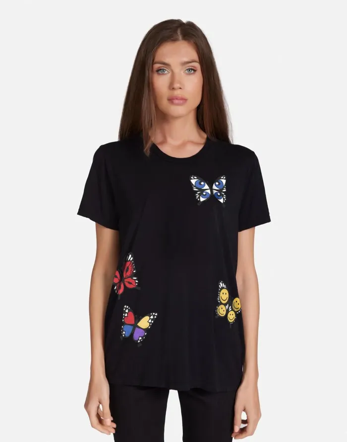 Wolf X Butterfly Black Women039s Lauren Moshi Short Sleeve