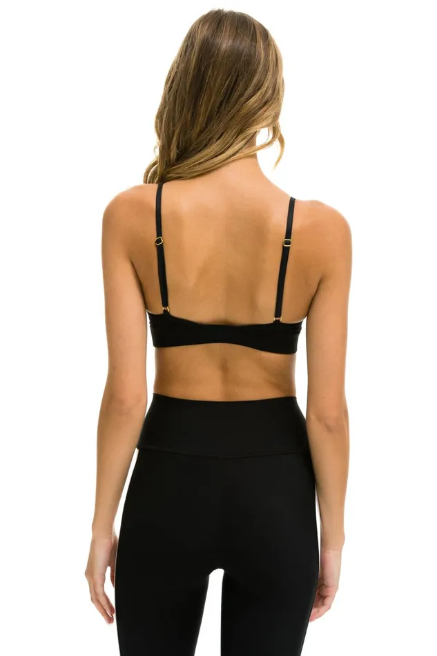 Women Activewear Aviator Nation TRIANGLE ADJUSTABLE WOMENS SPORTS BRA 8211 BLACK Women Activewear Aviator Nation TRIANGLE ADJUSTABLE WOMENS SPORTS BRA 8211 BLACK