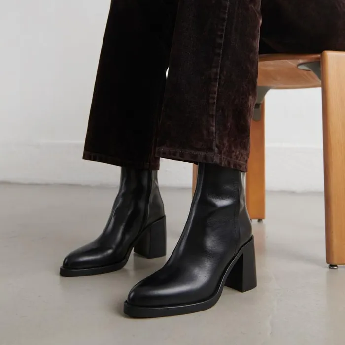 Women Ankle Boots With Heels Black JONAK Ankle Boots Lowboots