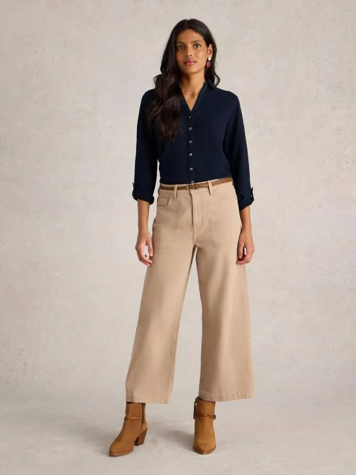 Women ANNIE TEXTURED SHIRT French Navy White Stuff Shirts and Blouses Women ANNIE TEXTURED SHIRT French Navy White Stuff Shirts and Blouses