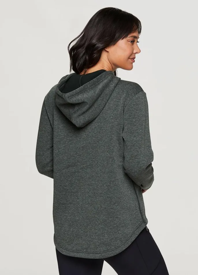 Women Ashland Fleece Zip Sweatshirt Dark Green RBX Active Long Sleeve