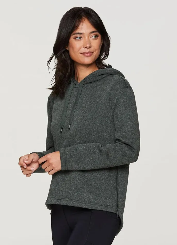 Women Ashland Fleece Zip Sweatshirt Dark Green RBX Active Long Sleeve