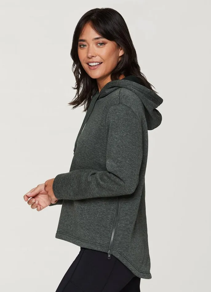 Women Ashland Fleece Zip Sweatshirt Dark Green RBX Active Long Sleeve