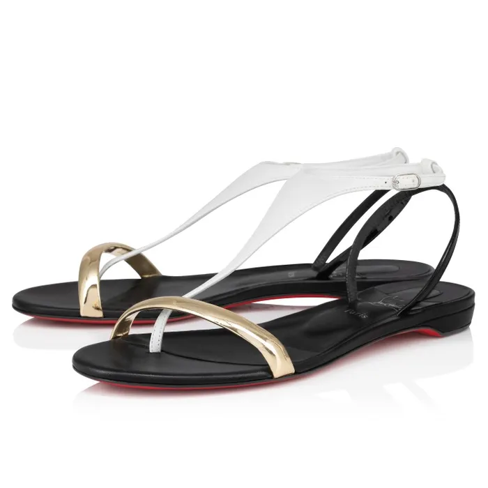 Women Athinita Strappy Sandals 8211 Nappa Leather And Specchio 8211 Multicolor Christian Louboutin Flats and Loafers