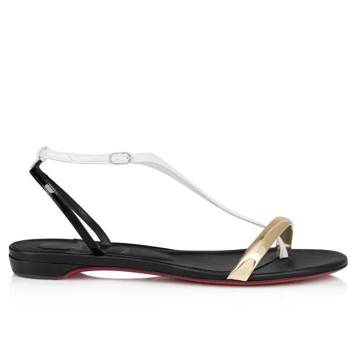 Women Athinita Strappy Sandals 8211 Nappa Leather And Specchio 8211 Multicolor Christian Louboutin Flats and Loafers